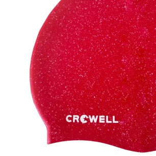 Cuffia da piscina in silicone Crowell Recycling Pearl rosso col.9