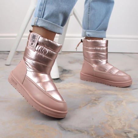 Metallic snow boots Big Star W INT1589C pink