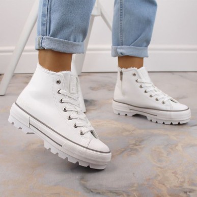 Sneakers insulated on the platform Big Star W INT1903A white