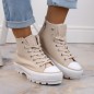 Sneakers isolate sulla piattaforma Big Star W INT1903B beige