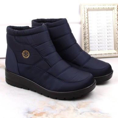 News W EVE437B wedge snow boots, navy blue