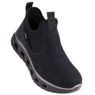 Rieker W RKR616 stivaletti comodi slip-on, neri