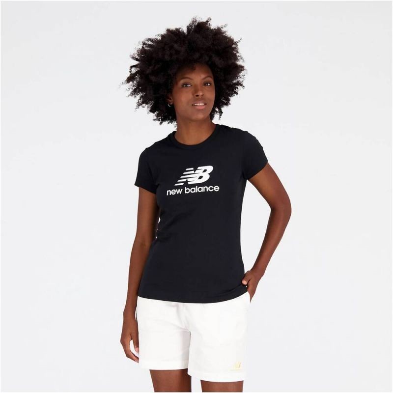 New Balance Essentials Stacked Logo CO BK T-shirt Donna WT31546BK