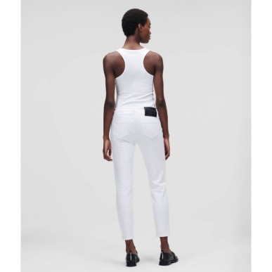 Karl Lagerfeld White Gf Denim Pants W 221W1101 jeans