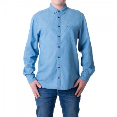 Tommy Hilfiger Organic Cotton Denim Shirt M MW0MWI0956-IAO