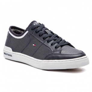 Tommy Hilfiger Core Corporate Leather Sneaker M shoes FM0FM00552-403