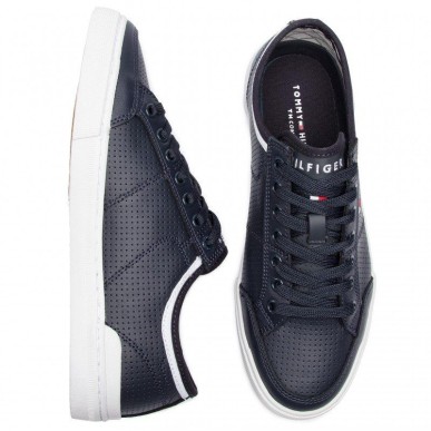 Tommy Hilfiger Core Corporate Leather Sneaker M shoes FM0FM00552-403