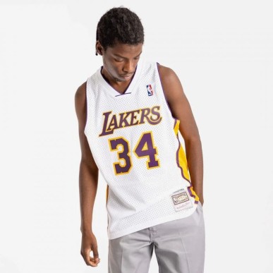 Mitchell & Ness Los Angeles Lakers NBA Shaquille O'Neal T-shirt M SMJY4442-LAL02SONWHIT