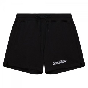 Pantaloncini in pile Essentials con marchio Mitchell & Ness M PSHR5542-MNNYYPPPBLCK