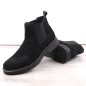 Filippo M PAW499A black leather slip-on Chelsea boots