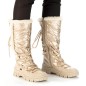 Rieker W RKR640 waterproof high snow boots, beige