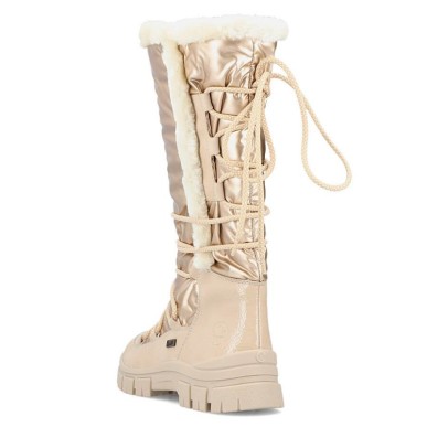 Rieker W RKR640 stivali da neve alti impermeabili, beige