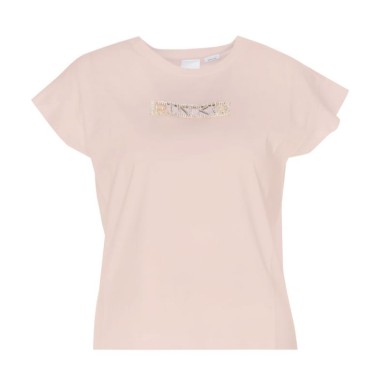 Pinko Interlock T-shirt + Logo Strass W 101609A12H