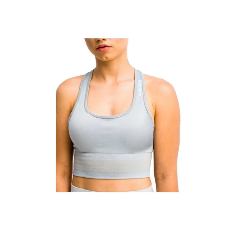 GymHero Stripes Bra W BRA-GRAPHITE