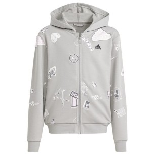 Felpa con cappuccio Adidas Biuv Zip Hoodie Jr IS3755